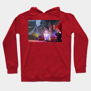 Young drummer performer on a culture festival 4 Hoodie